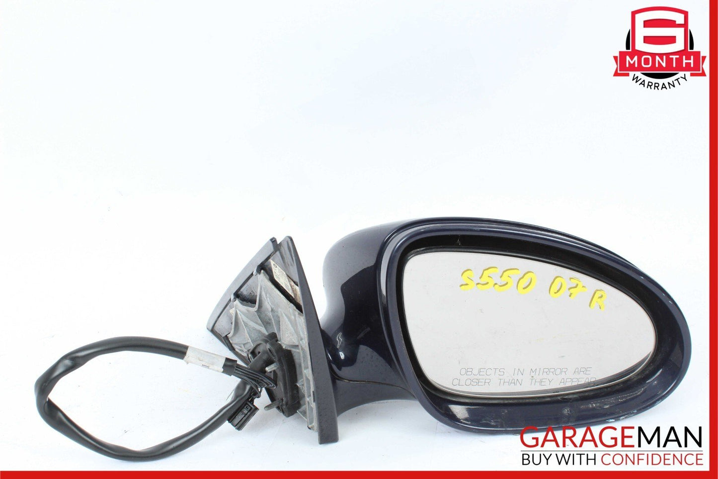 07-09 Mercedes W221 S550 S600 Right Side Mirror Door Rear View Black OEM