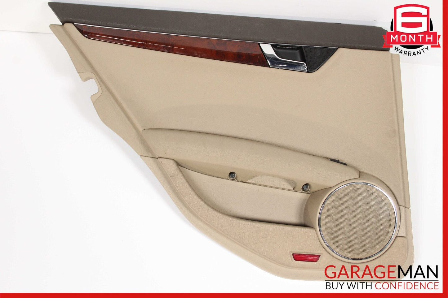 08-14 Mercedes W204 C300 C350 Sedan Rear Left Interior Door Panel Assembly Beige