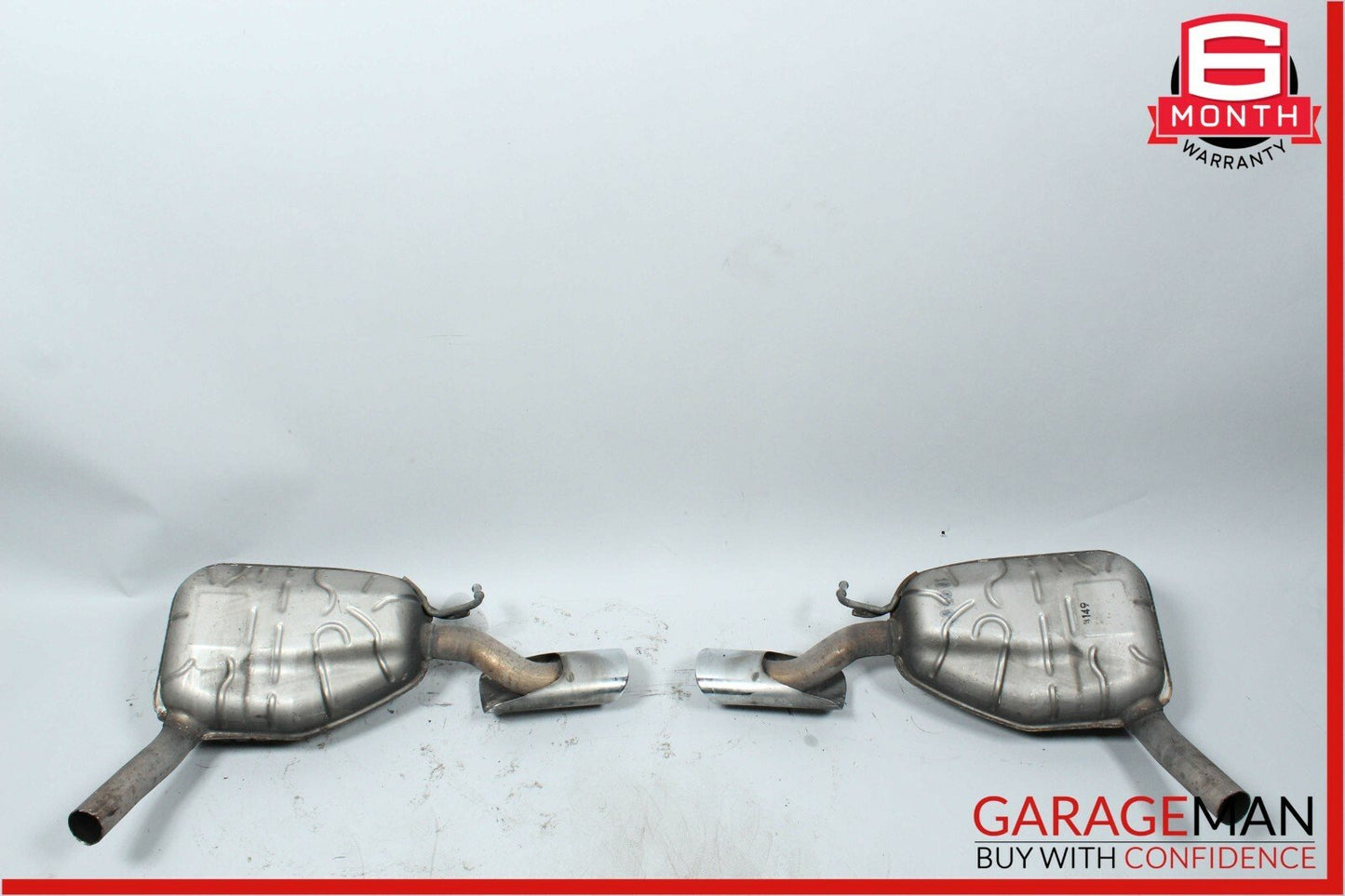 06-08 Mercedes W219 CLS550 Rear Left & Right Side Exhaust Muffler Mufflers Set
