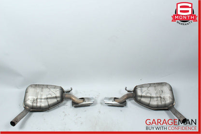 06-08 Mercedes W219 CLS550 Rear Left & Right Side Exhaust Muffler Mufflers Set