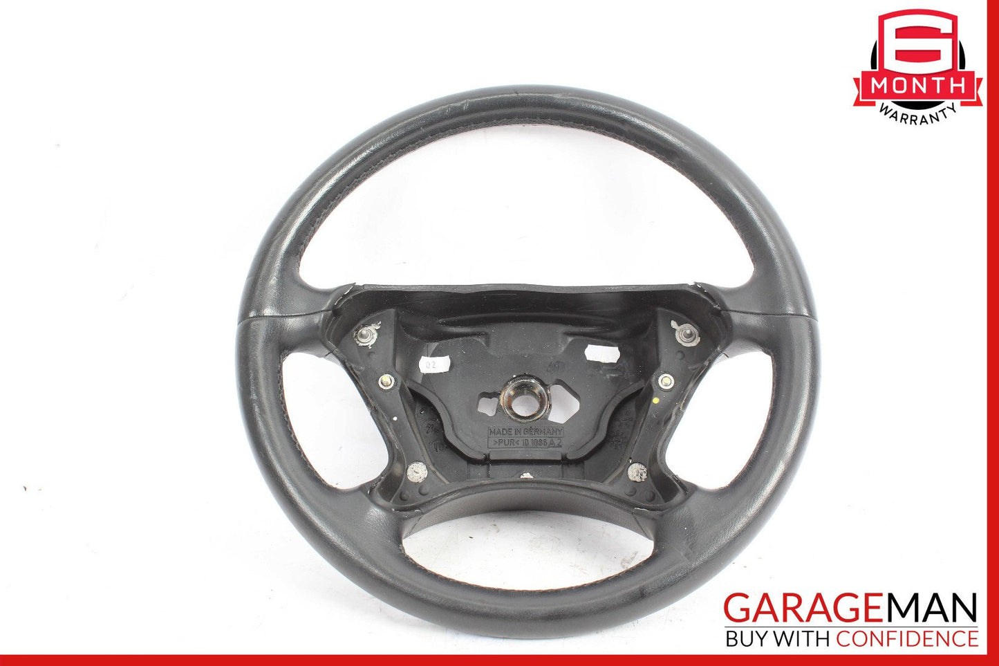 03-09 Mercedes R230 SL500 CLK350 Driver 4 Spoke Steering Wheel Leather Black OEM
