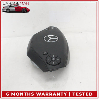 2010-2014 Mercedes W221 S400 Front Left Side Steering Wheel Airbag Black OEM