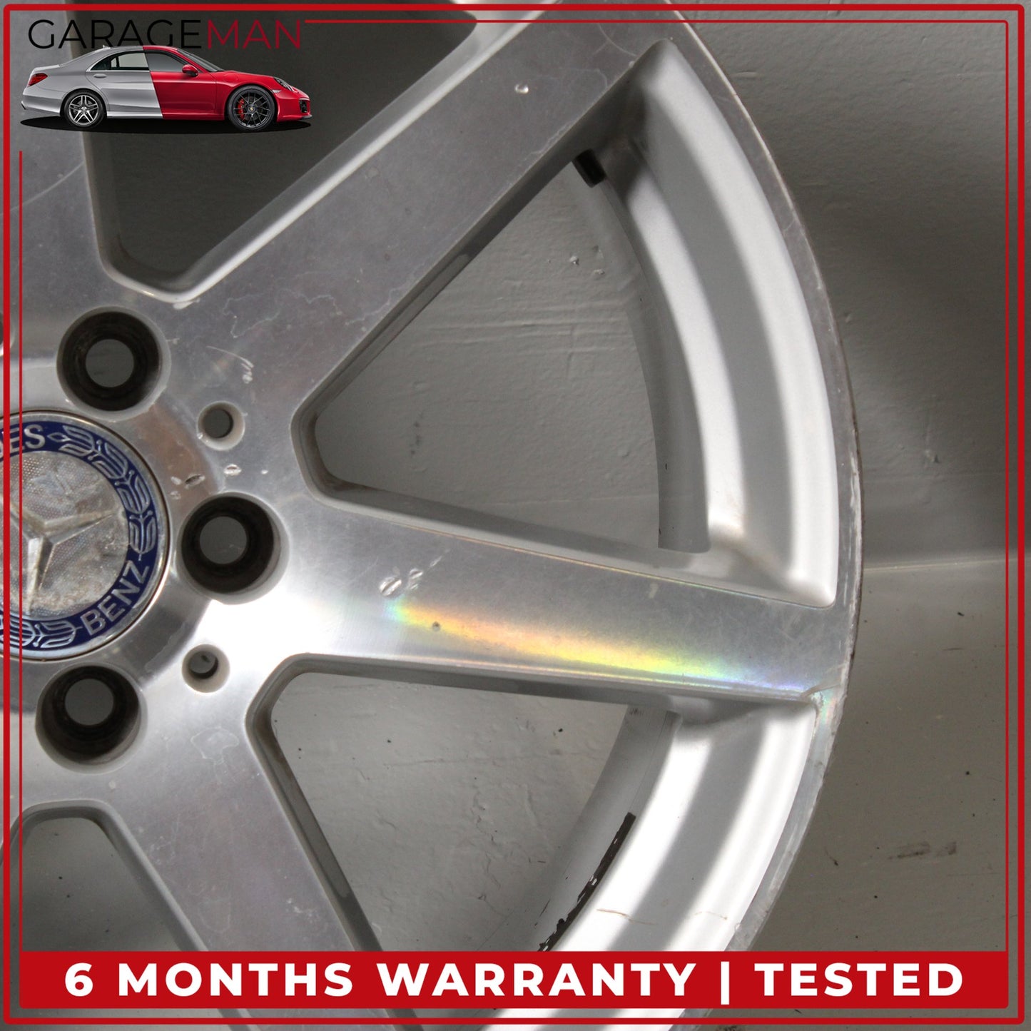 2012-2015 Mercedes W204 C250 Rear 7 Spoke Wheel Rim 8.5JX18H2ET54 2044019902 OEM