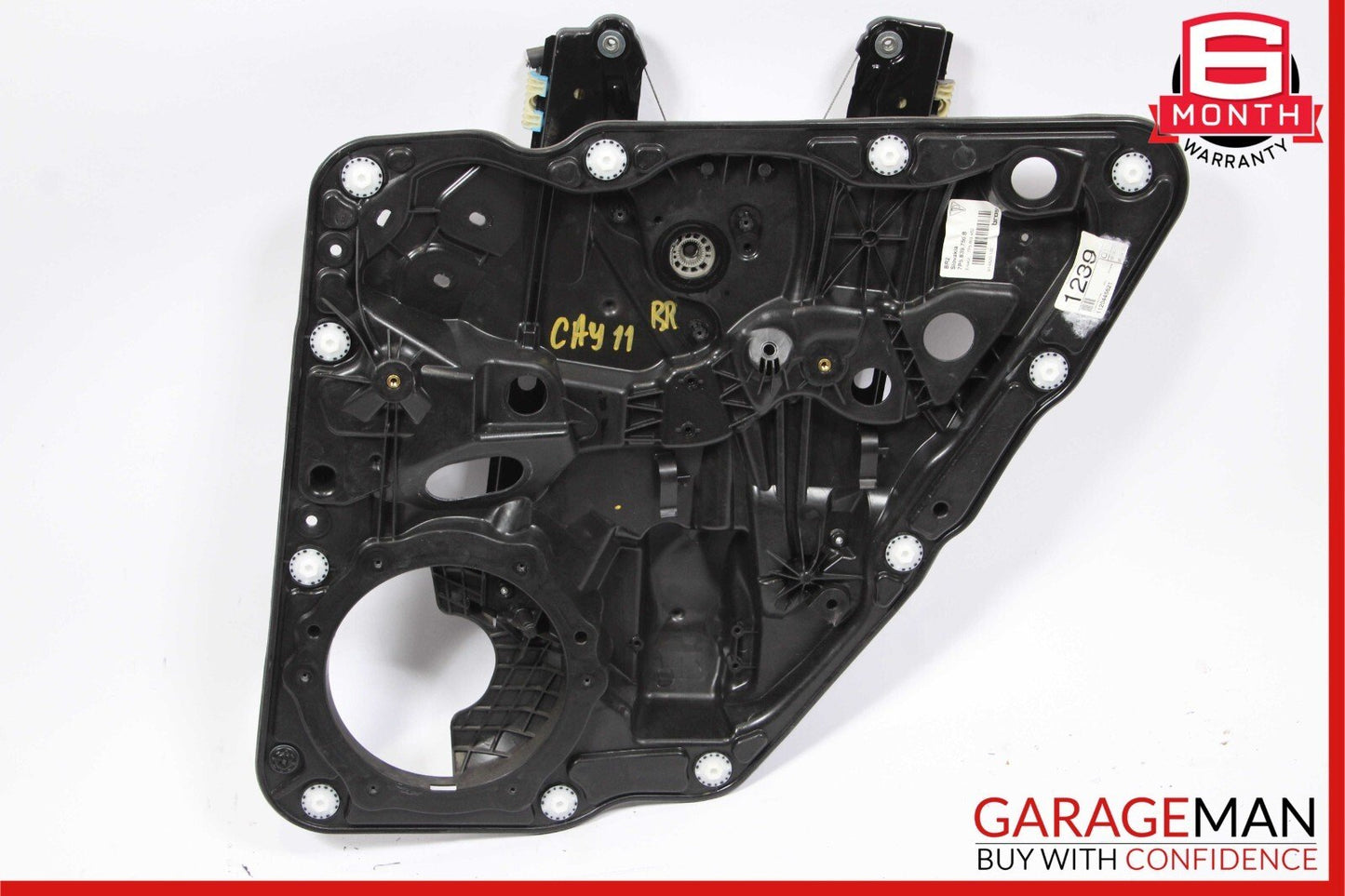 11-17 Porsche Cayenne 958 Rear Right Side Door Window Regulator Plate Motor Assy