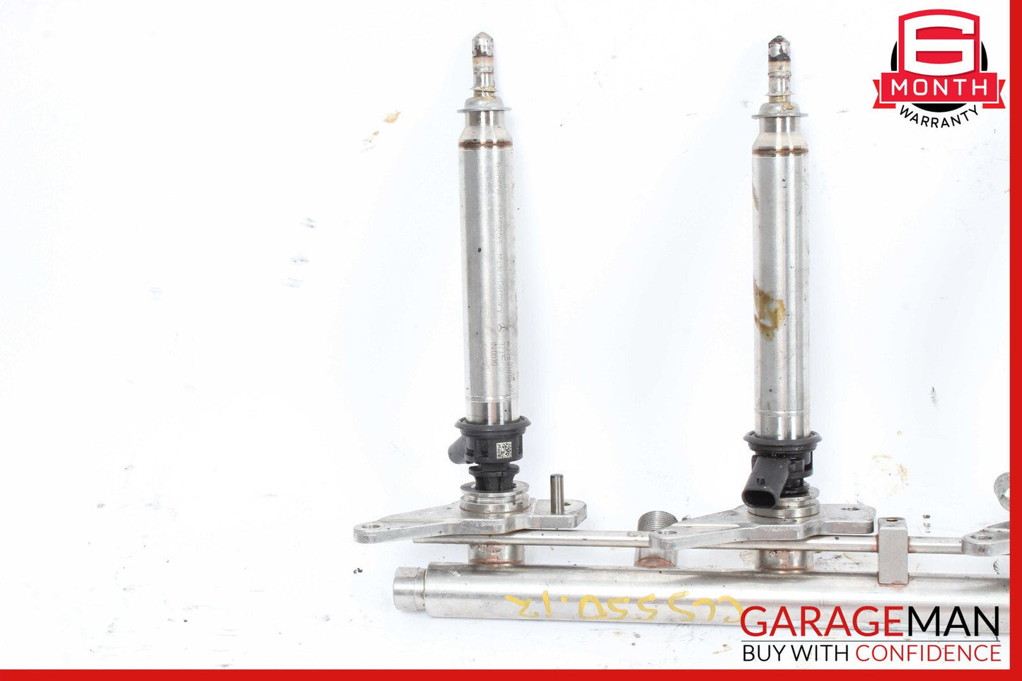 11-19 Mercedes W218 CLS550 E550 Left Side Fuel Injection Rail Line w/ Injectors