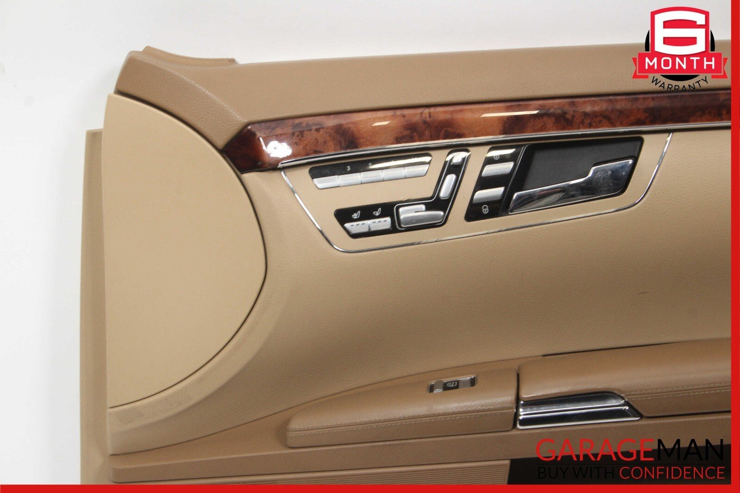 07-09 Mercedes W221 S450 S550 Front Right Passenger Interior Door Panel Brown