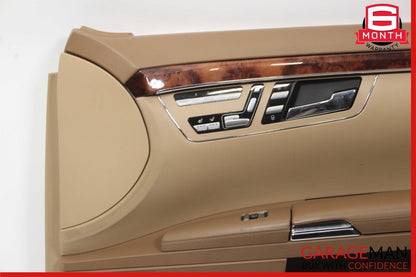 07-09 Mercedes W221 S450 S550 Front Right Passenger Interior Door Panel Brown