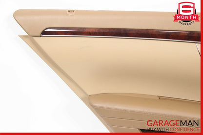 07-09 Mercedes W221 S550 Rear Left Driver Side Interior Door Panel Cover Brown