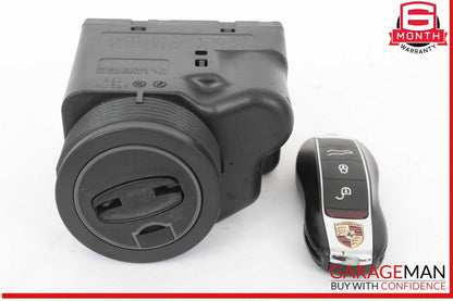 11-18 Porsche Cayenne S 958 Start Ignition Switch Module w/ Key OEM