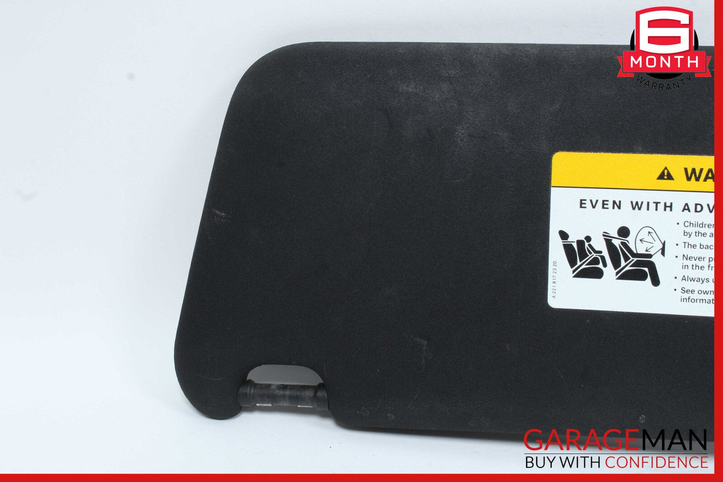 08-15 Mercedes W204 C250 C350 Right Side Sun Visor Shade Sunvisor Black OEM