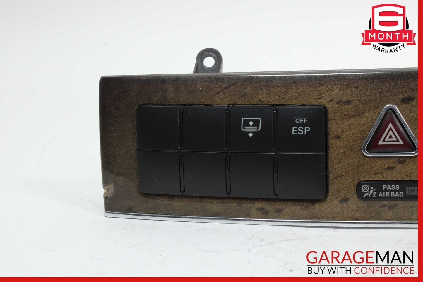 05-07 Mercedes W203 C230 C55 Dash Door Lock Hazard Light Control Switch Walnut