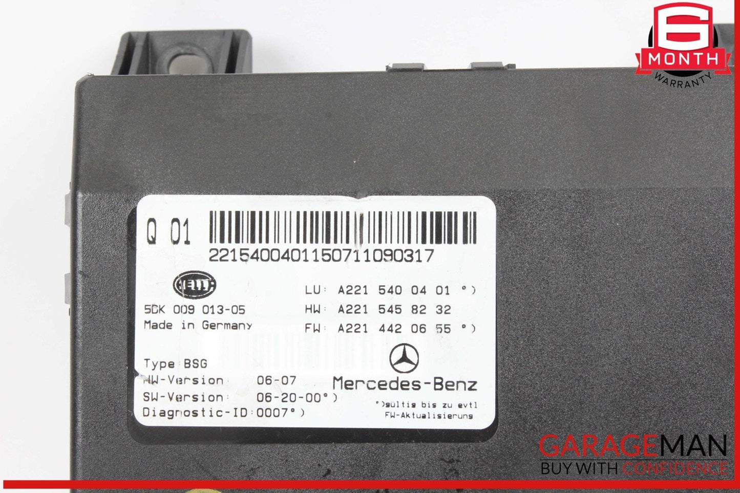 07-14 Mercedes W216 CL550 4MATIC Electric Power Supply Control Fuse Box Module
