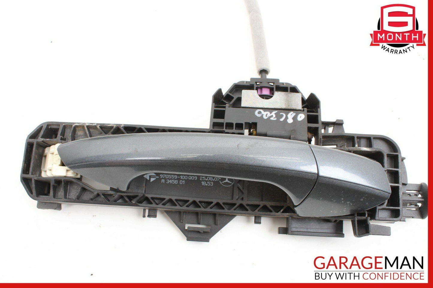 08-11 Mercedes W204 C300 Rear Right Door Lock Latch Actuator w/ Handle Gray