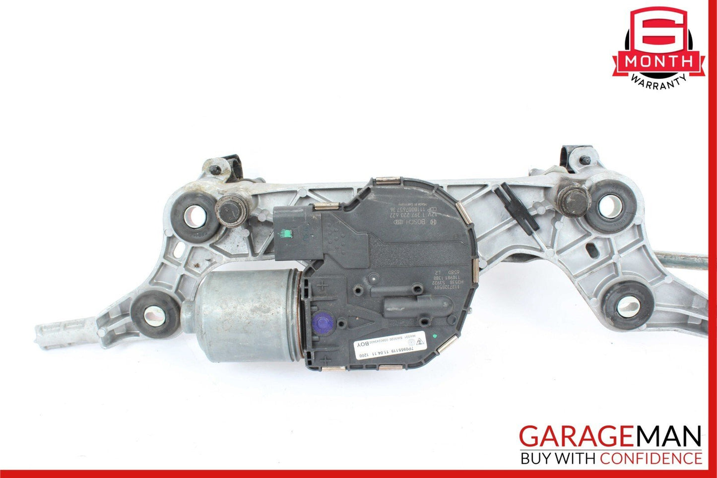 11-17 Porsche Cayenne 958 Front Windshield Wiper Motor Linkage Assembly OEM