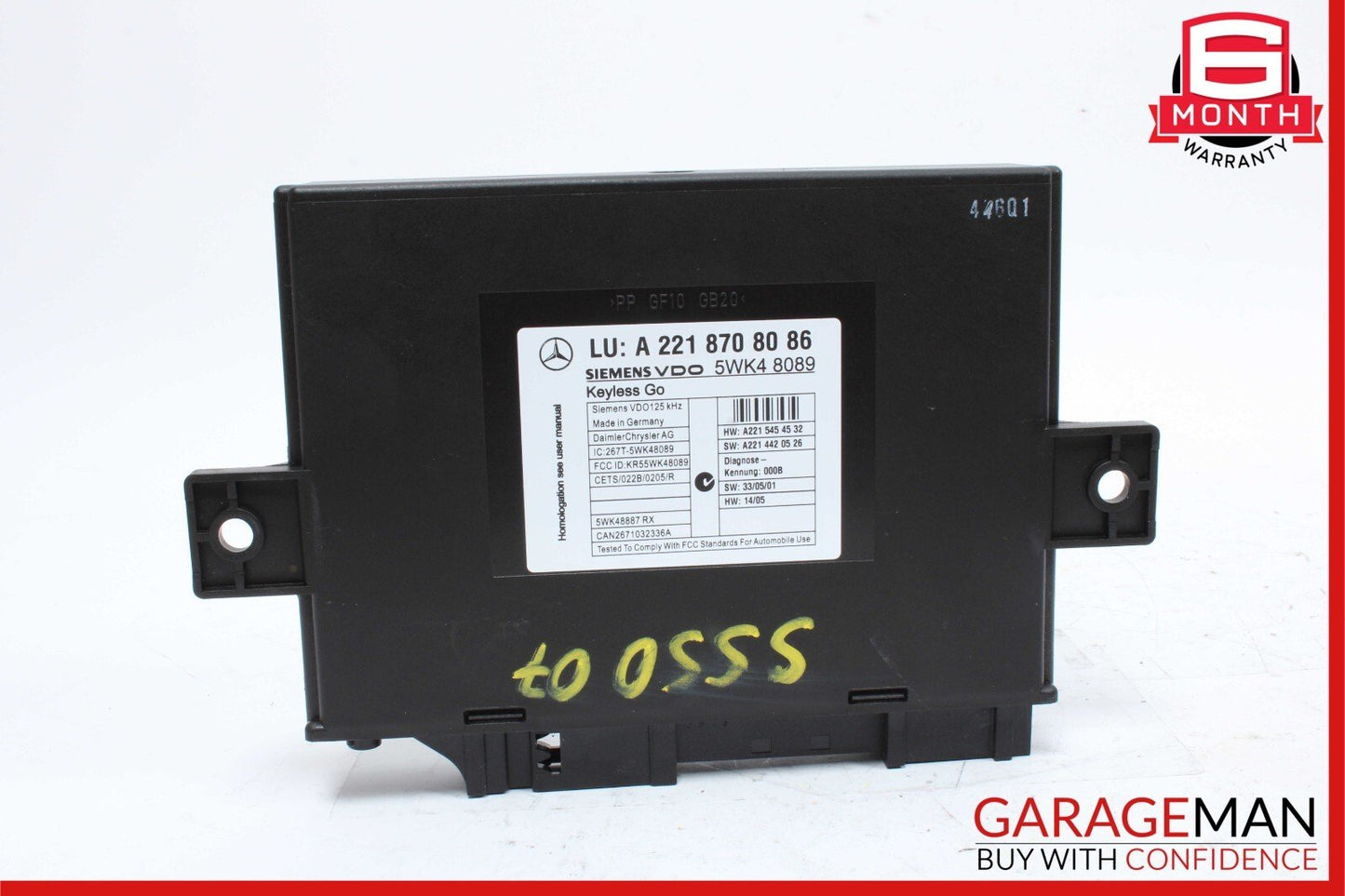 07-10 Mercedes CL600 S550 CL550 CL500 Keyless Go Control Module Unit OEM