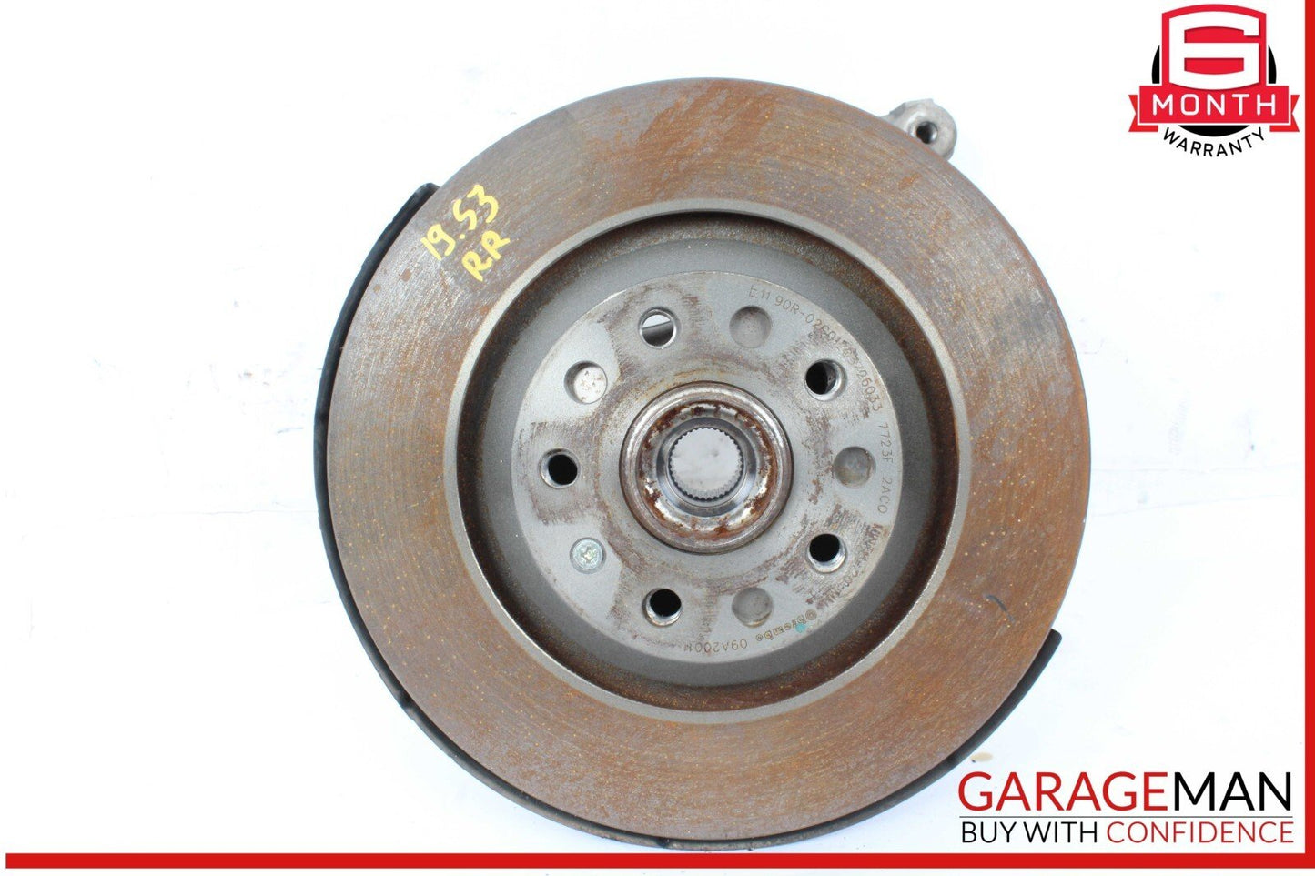 17-20 Audi S3 A3 Rear Right Passenger Side Spindle Knuckle Hub w/ Rotor OEM