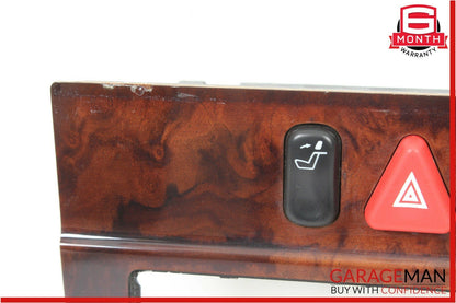 98-02 Mercedes W210 E320 E420 Front Center Console Dash Hazard Switch Trim Wood
