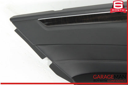 14-16 Mercedes W212 E350 E550 Rear Left Interior Door Panel Leather Black OEM