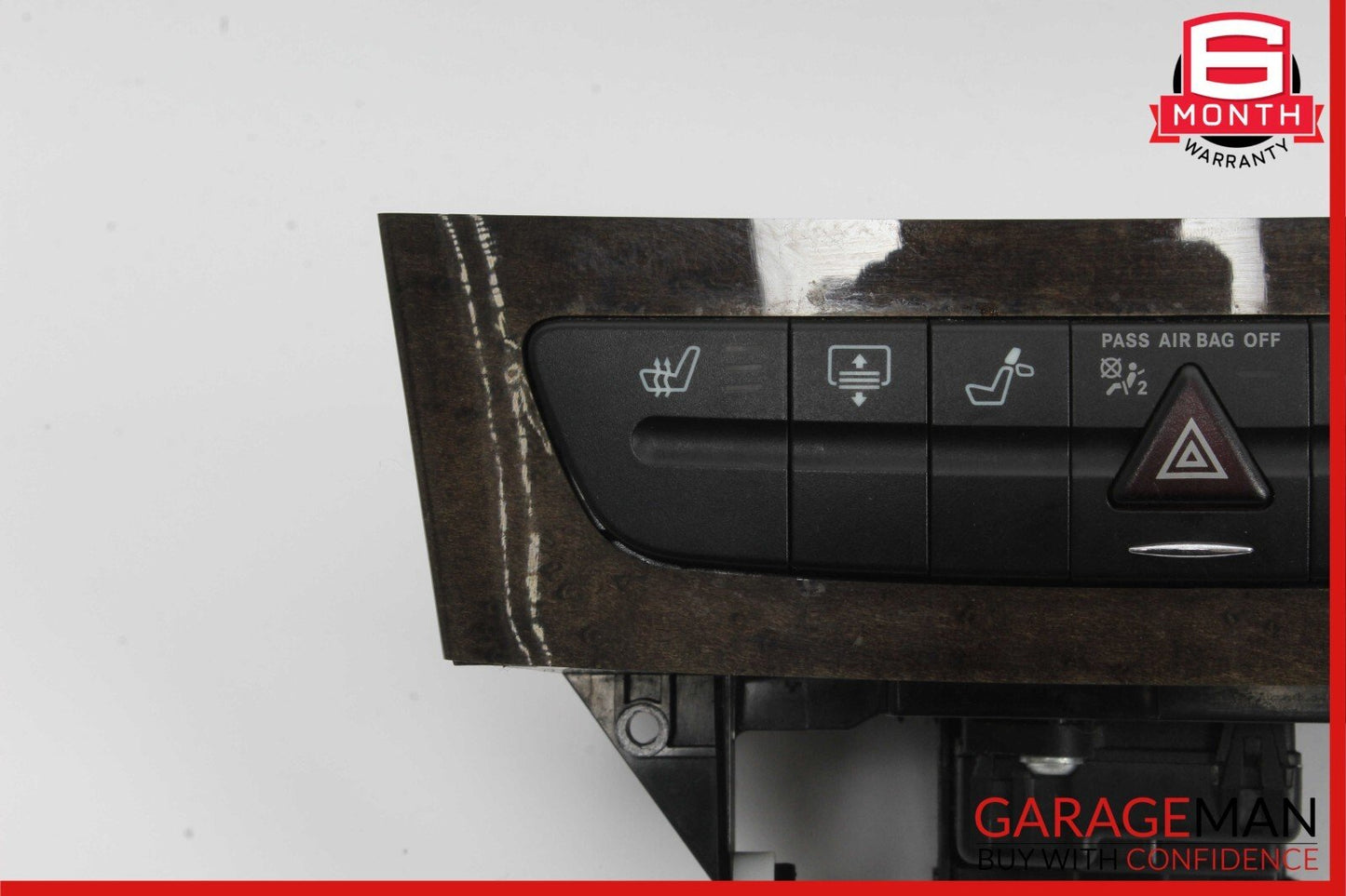 03-09 Mercedes W211 E500 CLS500 Heated Seat Hazard Light Control Switch Wood