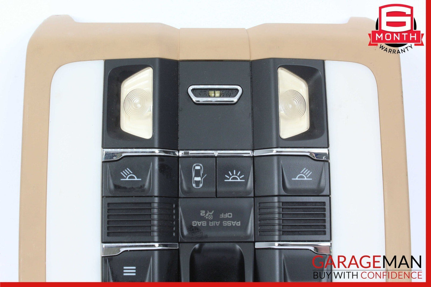 11-18 Porsche Cayenne 958 Front Overhead Dome Light Lamp Beige OEM