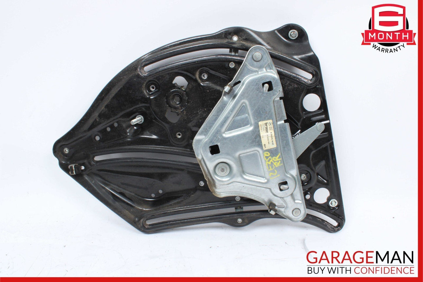 10-16 Mercedes W207 E350 Coupe Rear Right Door Regulator Window Frame w/o Motor