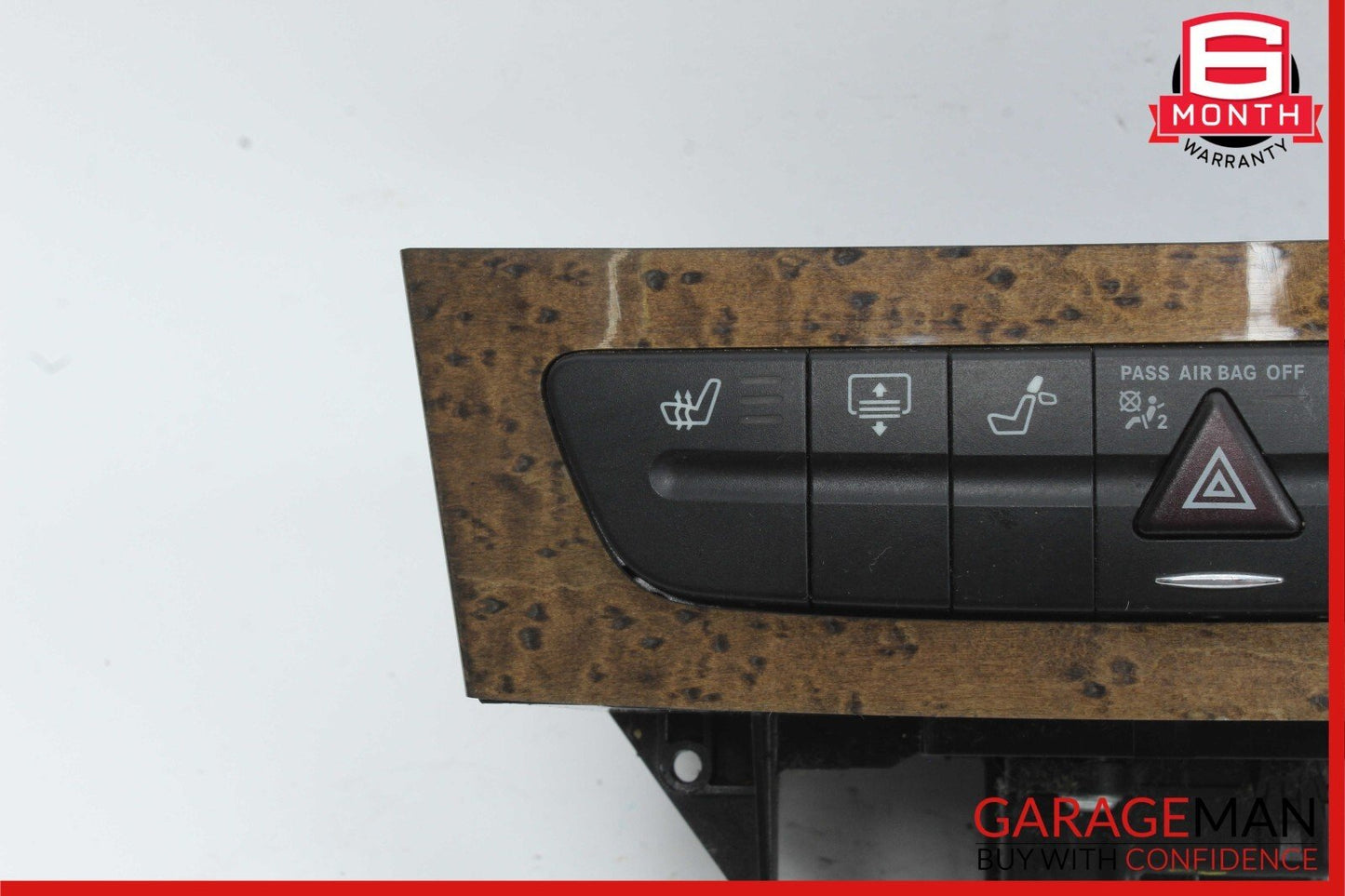 03-09 Mercedes W211 E350 E55 AMG Hazard Light Door Lock Control Switch Walnut