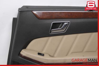 10-13 Mercedes W212 E350 E500 Rear Right Interior Door Panel Trim Assembly Beige