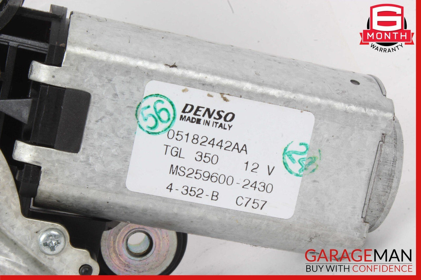 12-19 Fiat 500 Rear Window Power Regulator Motor 05182442AA