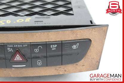 07-09 Mercedes W211 E350 E550 Hazard Control Door Lock Switch Panel OEM
