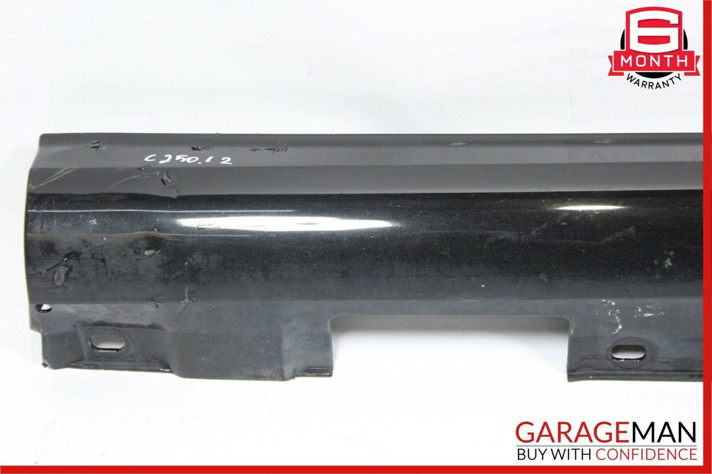 08-14 Mercedes W204 C250 AMG Sport Sedan Left Side Rocker Skirt Panel Black