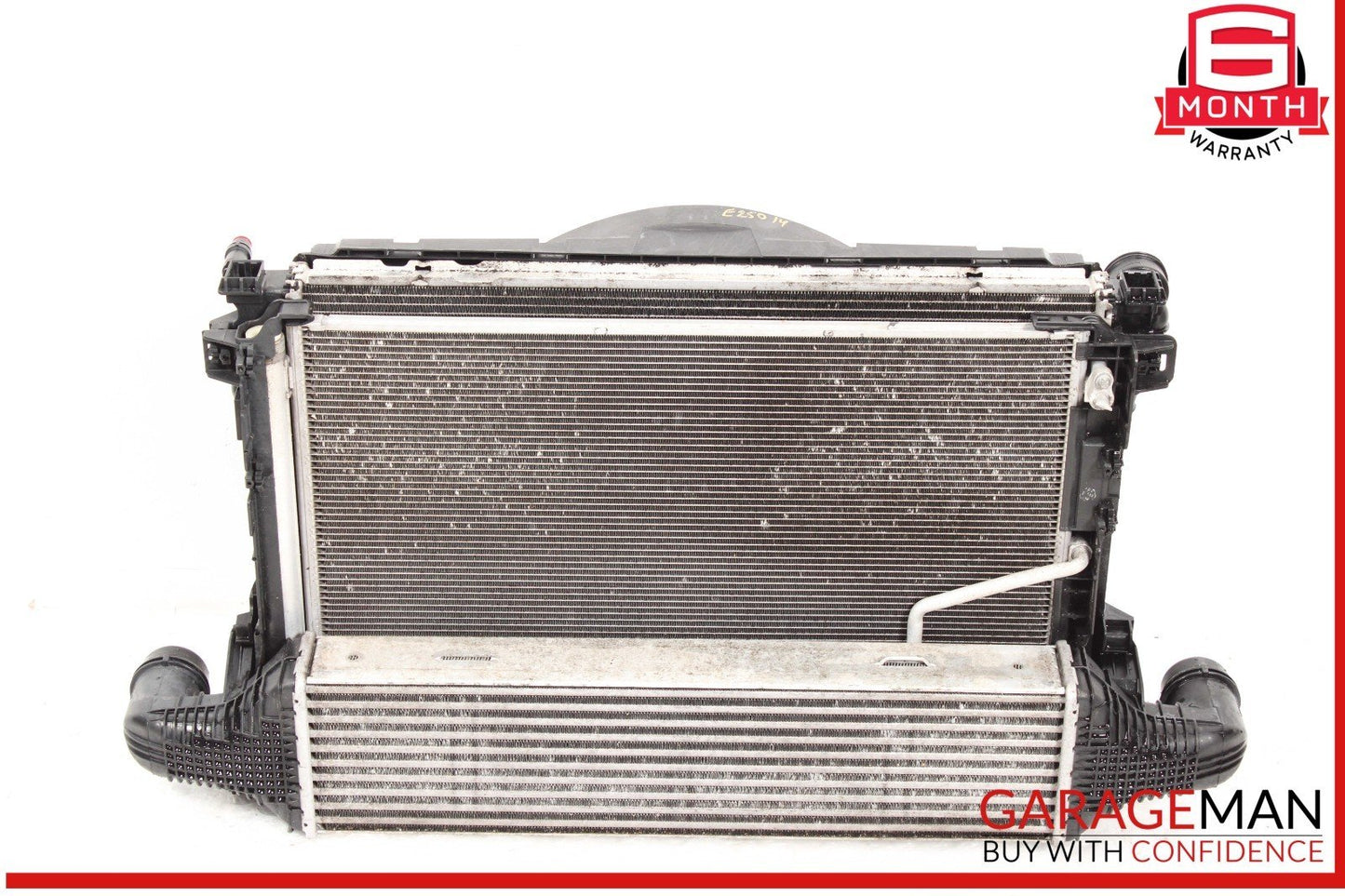 14-16 Mercedes W212 E250 Engine Motor Cooling Radiator A/C AC Condenser Assembly