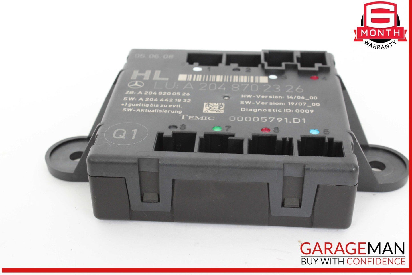 08-18 Mercedes W204 C300 C250 Rear Left Driver Side Door Control Module Unit