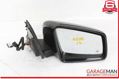 12-15 Mercedes W204 C250 C300 Front Right Side Mirror Door Rear View Black OEM