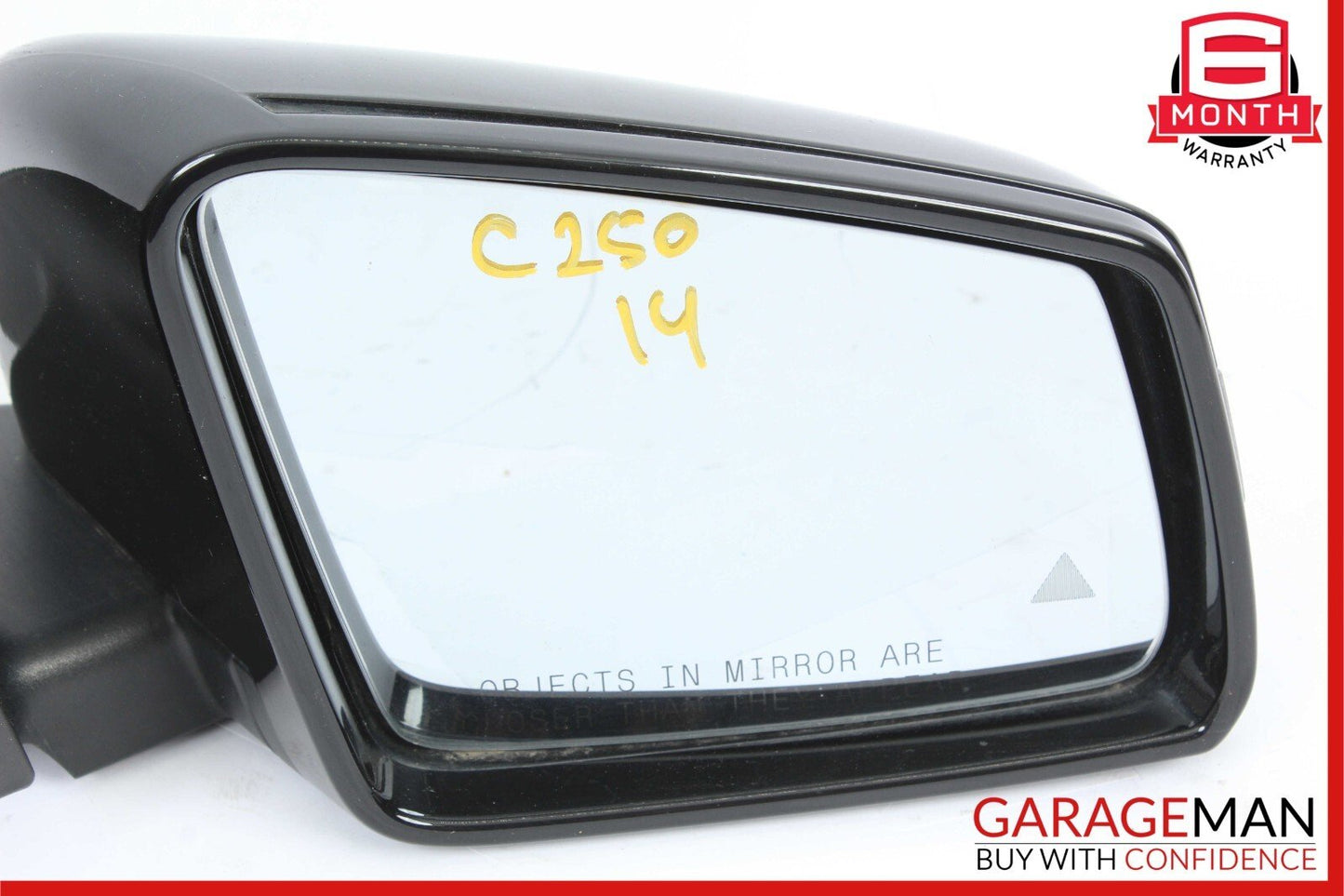 12-15 Mercedes W204 C250 C300 Front Right Side Mirror Door Rear View Black OEM