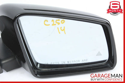 12-15 Mercedes W204 C250 C300 Front Right Side Mirror Door Rear View Black OEM