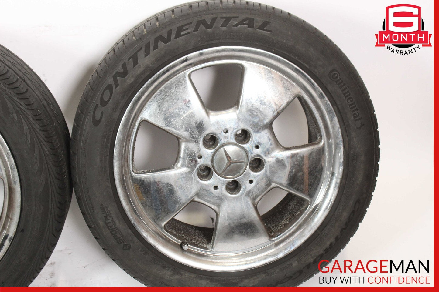 Mercedes R129 SL500 300SL 8.25 x 17 17" Wheel Rims Set Silver 1294011202 OEM