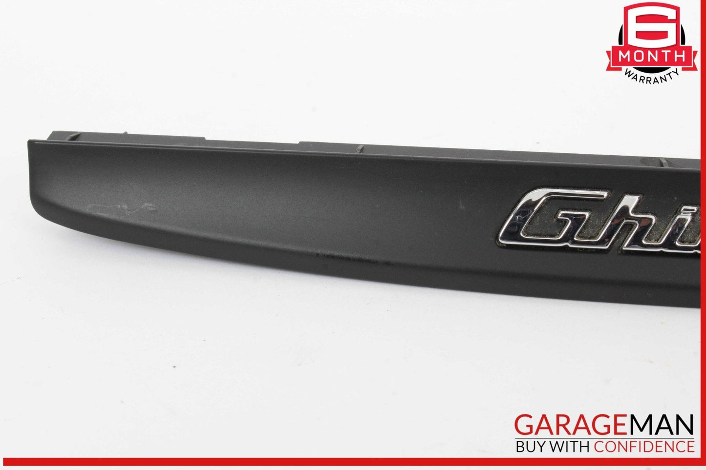 14-17 Maserati Ghibli Center Dash Under Screen Lower Trim Panel Cover Emblem OEM