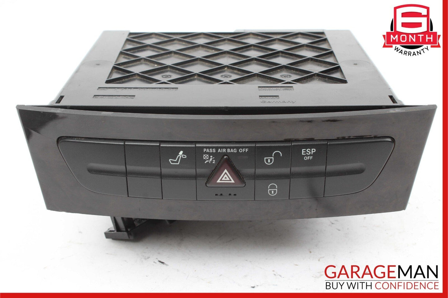 03-09 Mercedes W211 E500 CLS500 Hazard Light Door Lock Control Switch Wood OEM