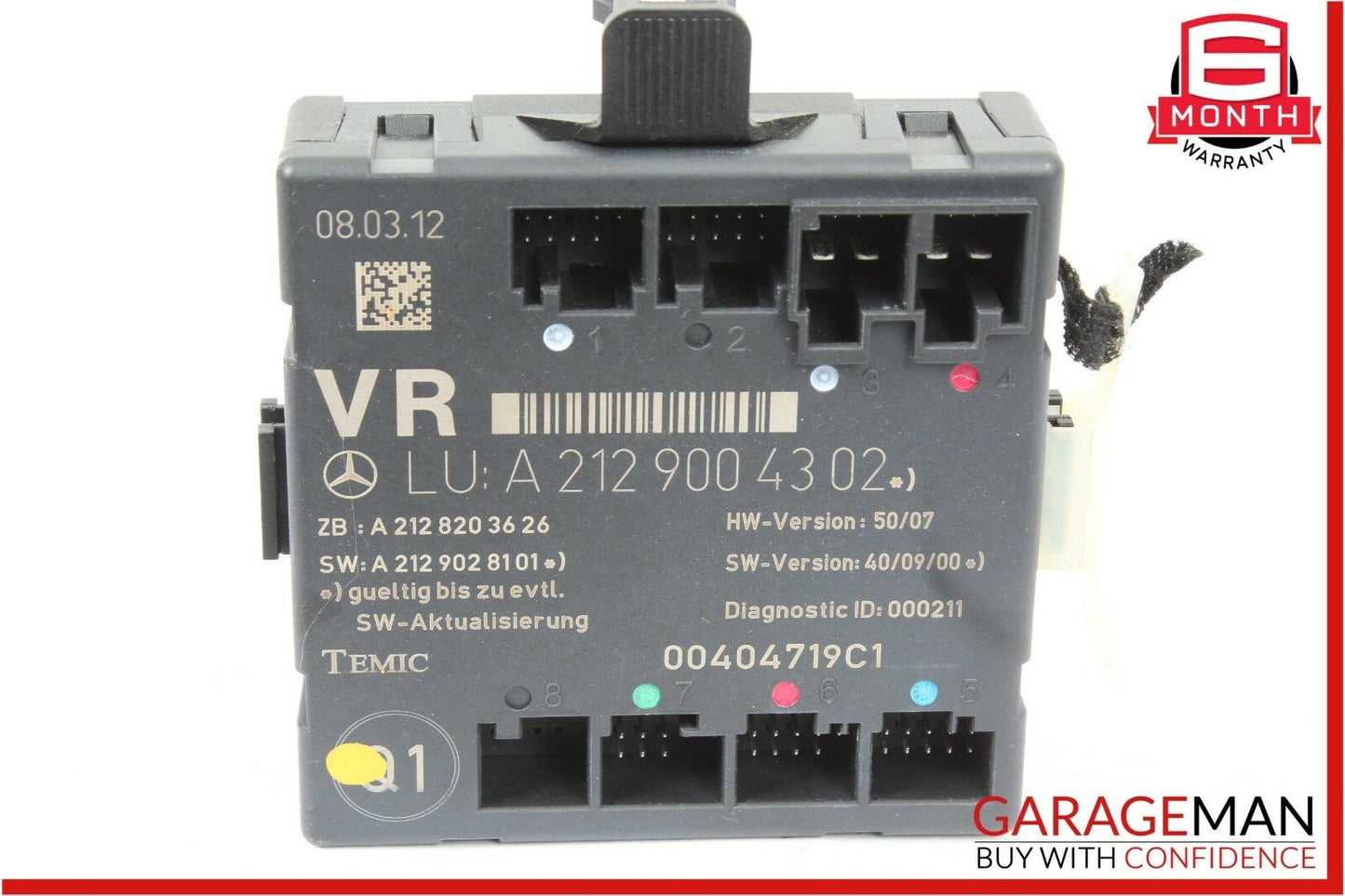 08-15 Mercedes W204 C250 C300 Front Right Passenger Side Door Control Module