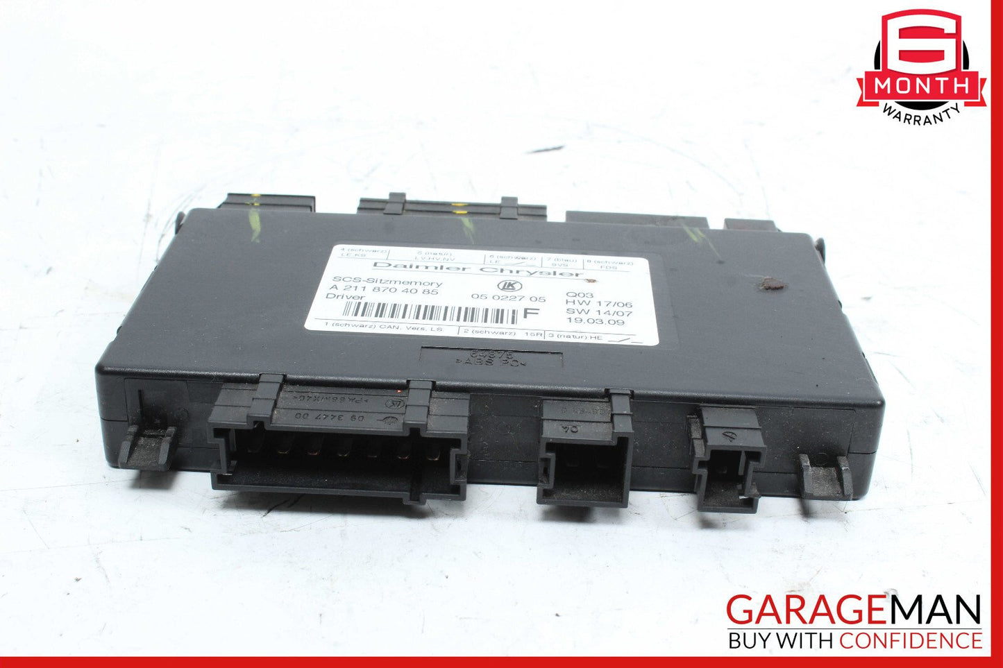 03-12 Mercedes X164 GL450 SLK350 GL550 Seat Control Module Left Side OEM