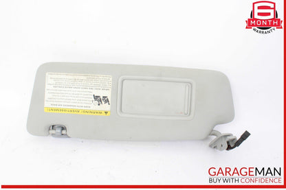 09-16 Audi A4 Front Left Driver Side Sun Visor Sunvisor Gray 8U0857551F OEM