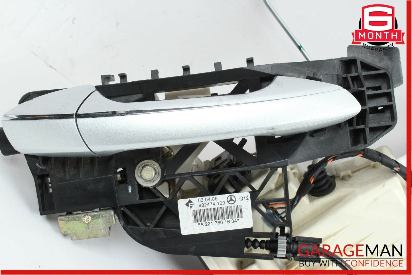 07-13 Mercedes W221 S550 Rear Right Door Lock Actuator w/ Door Handle Silver