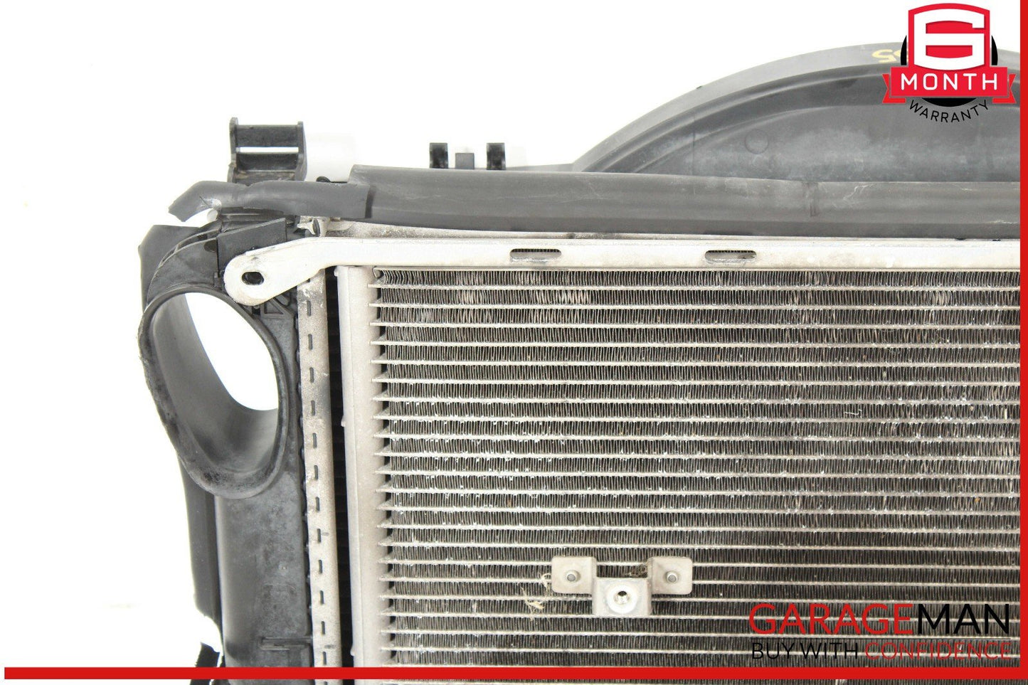 02-06 Mercedes W220 S55 CL55 Engine Motor Cooling Fan Shroud w/ Radiator OEM