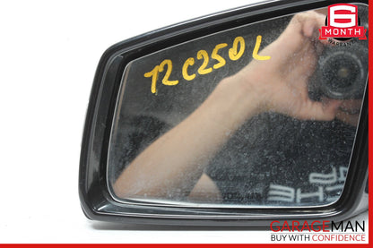 12-14 Mercedes W204 C250 C300 Front Left Side Mirror Door Rear View Black OEM