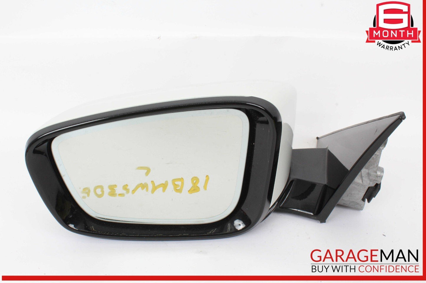 17-20 BMW 530E Front Left Driver Side Exterior Rear View Mirror White OEM