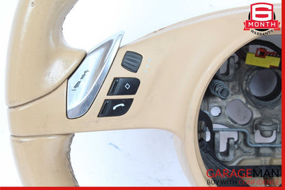 11-14 Porsche Cayenne 958 Steering Wheel w/ Paddle Shifters Beige OEM