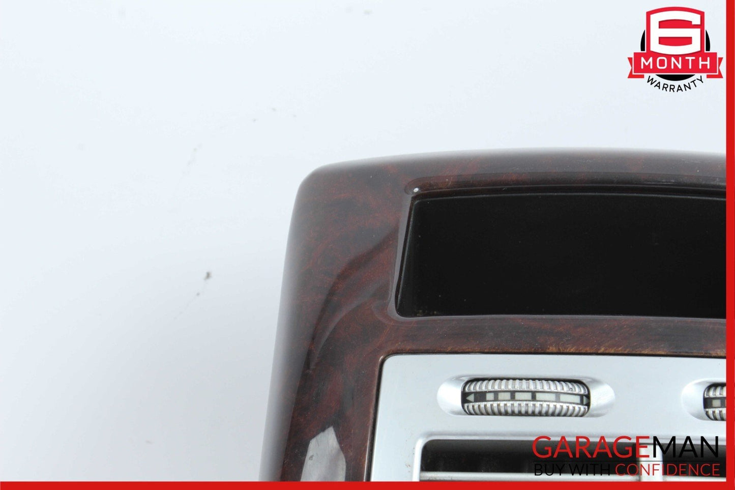 07-13 Mercedes W221 S550 Rear Center Console AC A/C Air Vent Trim Bezel Wood OEM