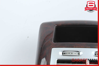 07-13 Mercedes W221 S550 Rear Center Console AC A/C Air Vent Trim Bezel Wood OEM