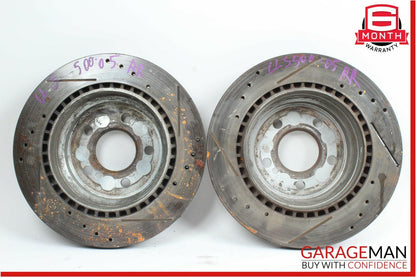 06-11 Mercedes W219 CLS500 Rear Right & Left Brake Rotor Disc Set Drilled OEM