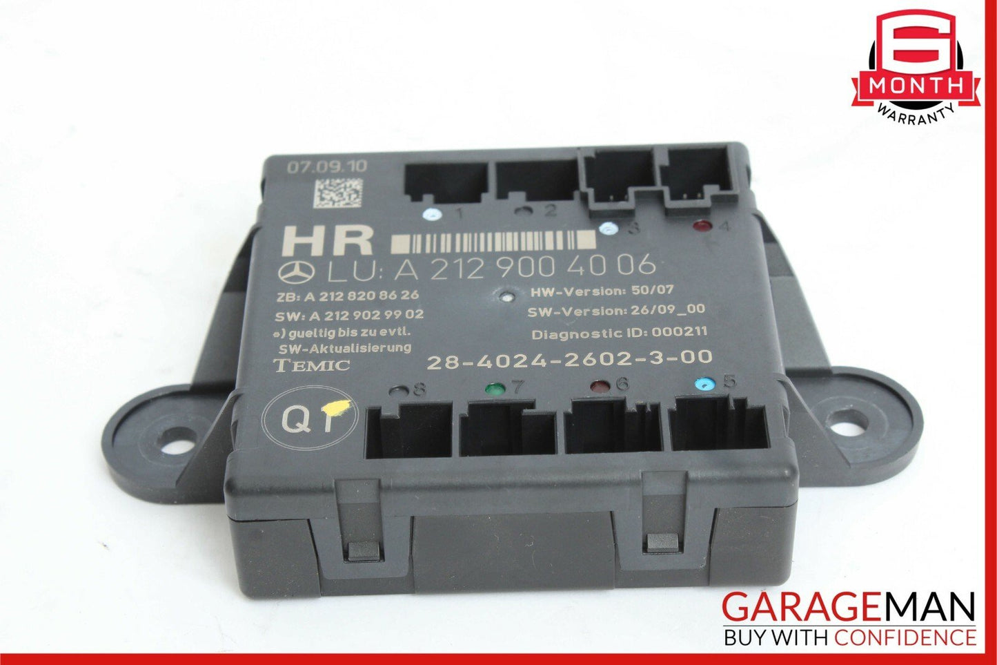 08-18 Mercedes W204 C250 C300 CLS550 Rear Right Side Door Control Module OEM